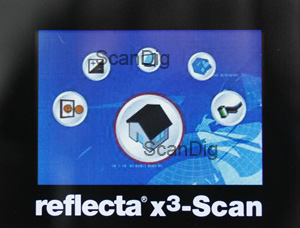 Le menu principal du Reflecta x3-Scan