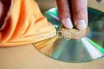 Cleaning a blank CD from dust and fingerprints