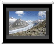 Scan landscape format on a 4:3-screen